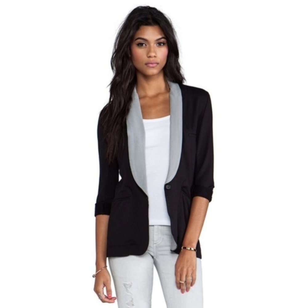 Soft Joie Neville Two Tone Lightweight Knit Blazer